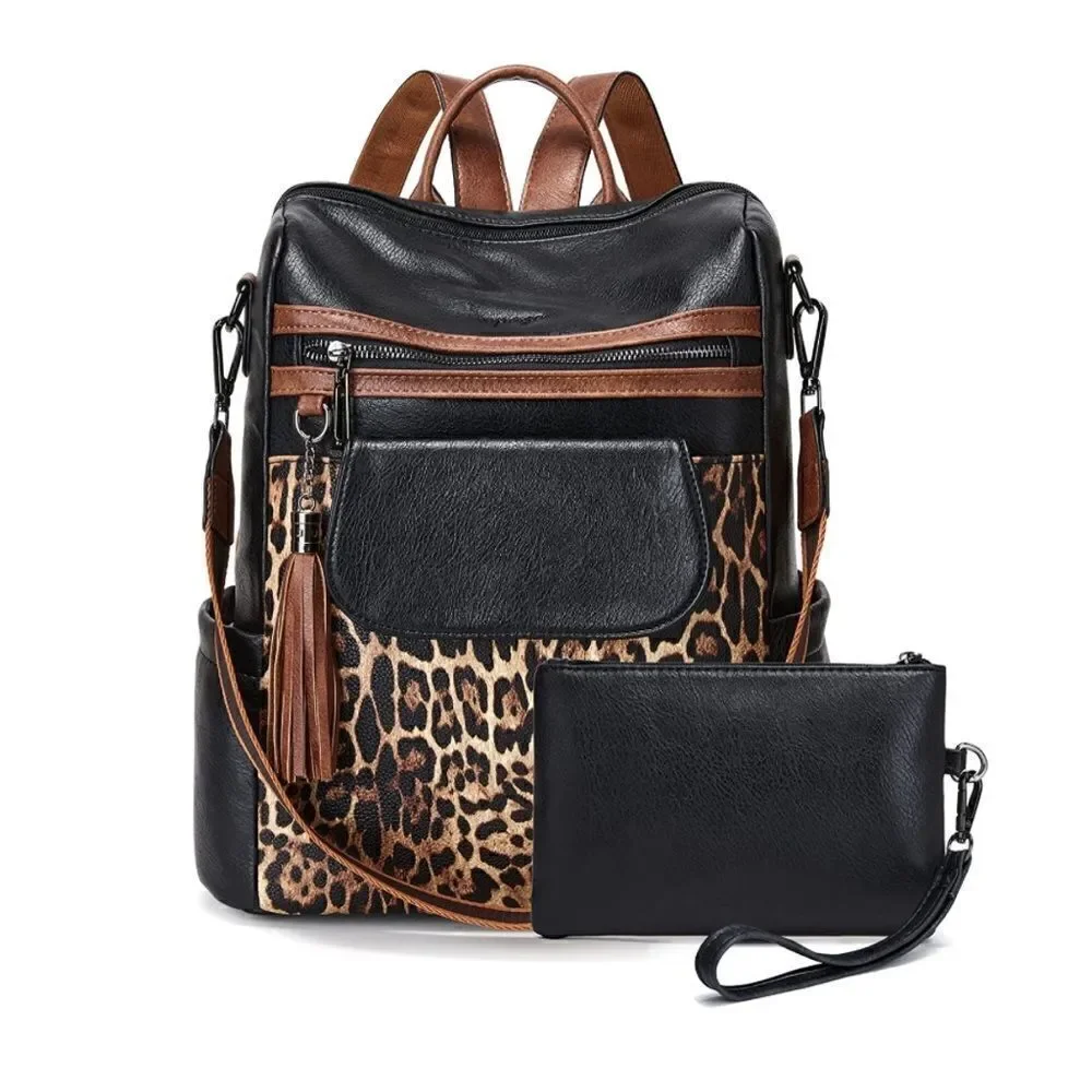 Leopard Print Backpack